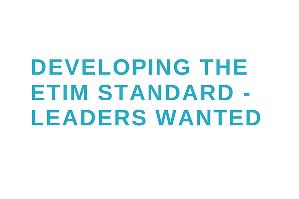 Working Groups to create the ETIM standard for the UK